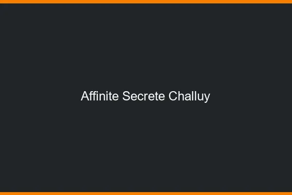 Affinité Secrète Challuy
