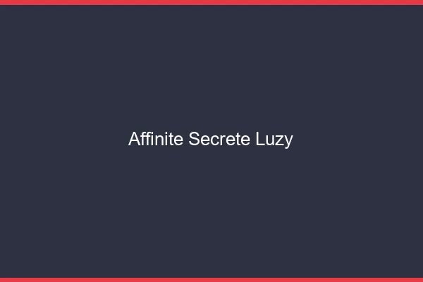 Affinité Secrète Luzy
