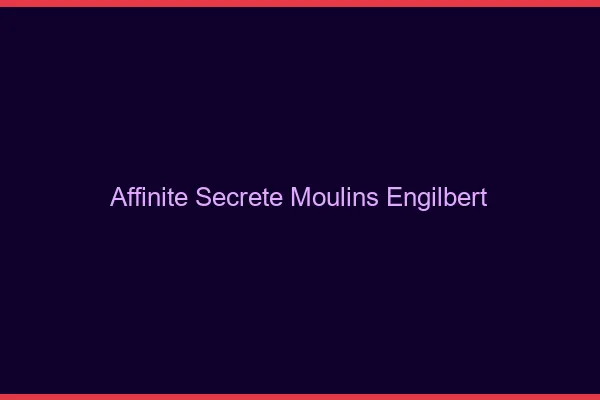 Affinité Secrète Moulins-Engilbert
