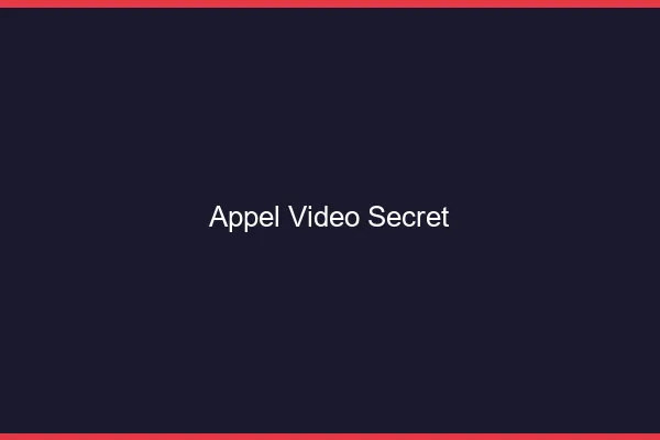 Appel vidéo secret