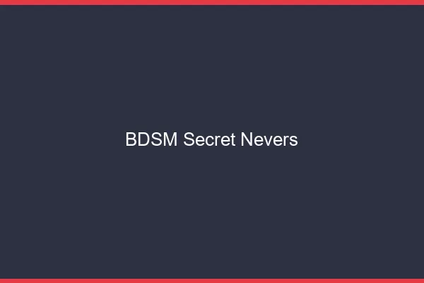 BDSM secret Nevers