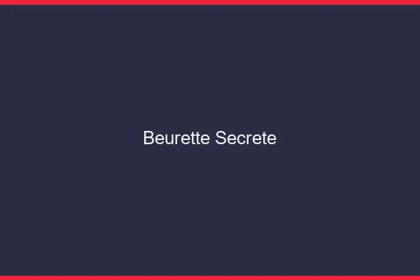 Beurette secrète