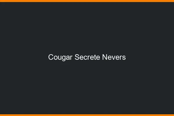 Cougar secrète Nevers
