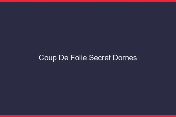 Coup de Folie Secret Dornes