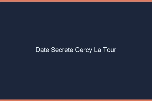Date Secrète Cercy-la-Tour