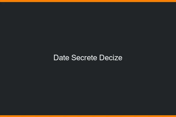 Date Secrète Decize