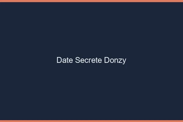 Date Secrète Donzy