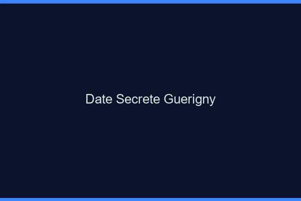 Date Secrète Guérigny