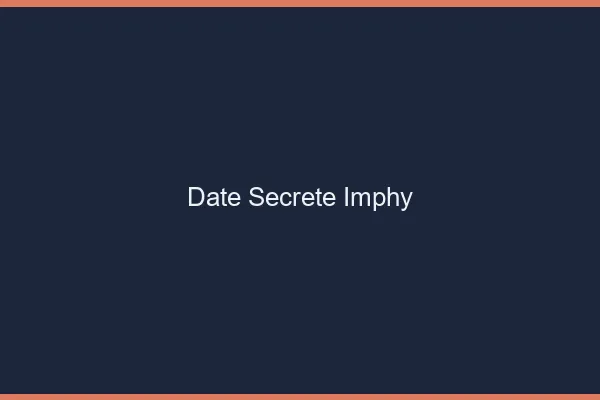Date Secrète Imphy
