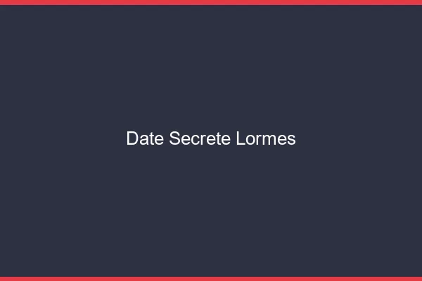 Date Secrète Lormes