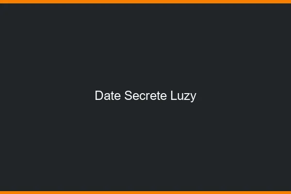 Date Secrète Luzy