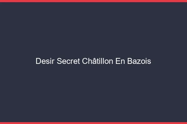 Désir Secret Châtillon-en-Bazois