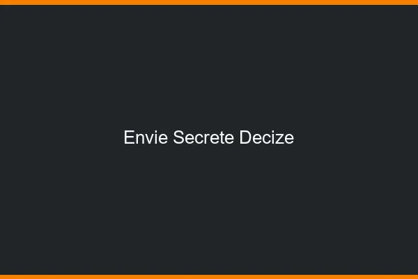 Envie Secrète Decize