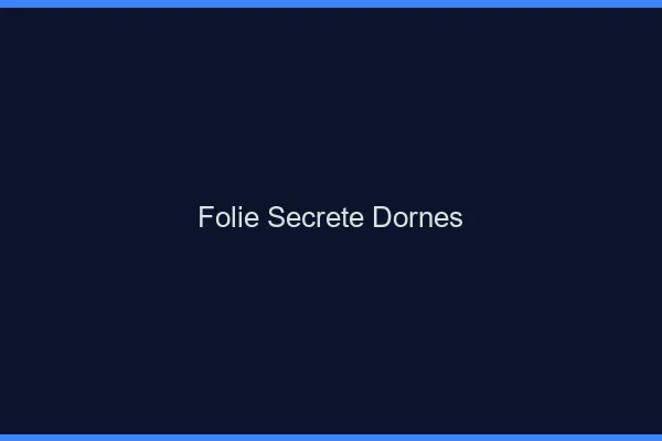 Folie Secrète Dornes