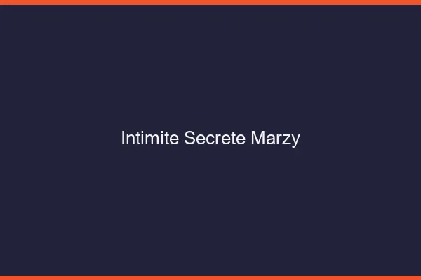 Intimité Secrète Marzy