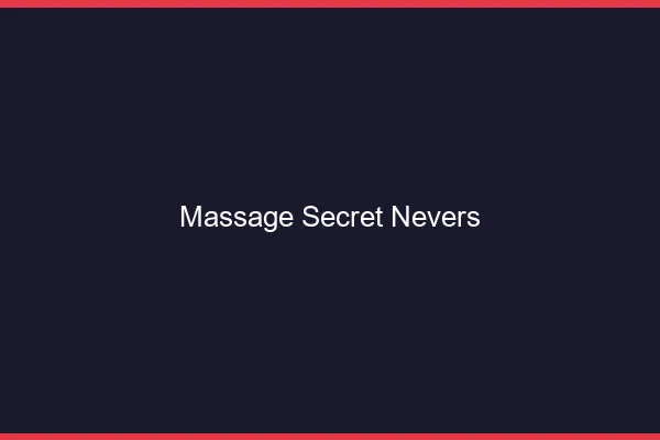 Massage secret Nevers