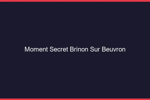 Moment Secret Brinon-sur-Beuvron