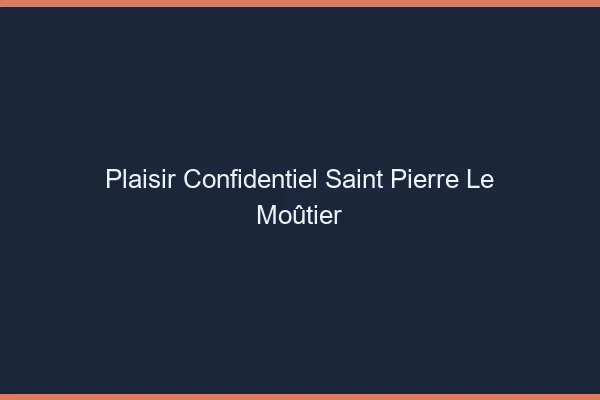 Plaisir Confidentiel Saint-Pierre-le-Moûtier