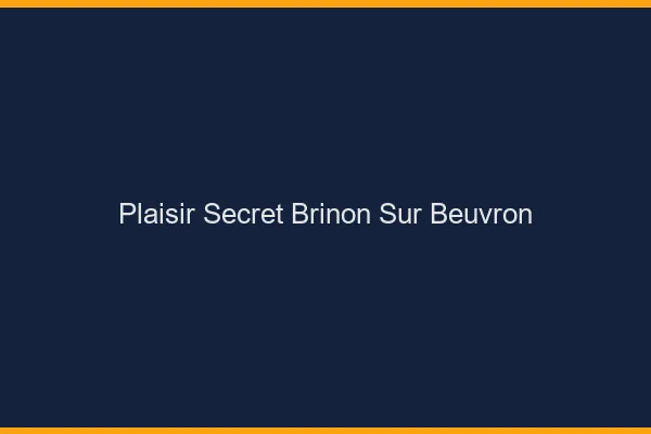 Plaisir Secret Brinon-sur-Beuvron