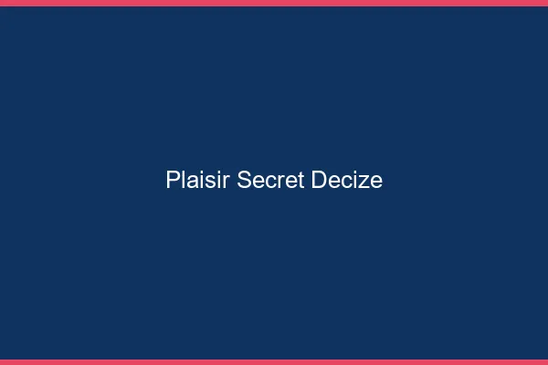 Plaisir Secret Decize