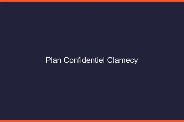 Plan Confidentiel Clamecy