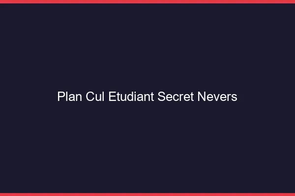 Plan cul étudiant secret Nevers