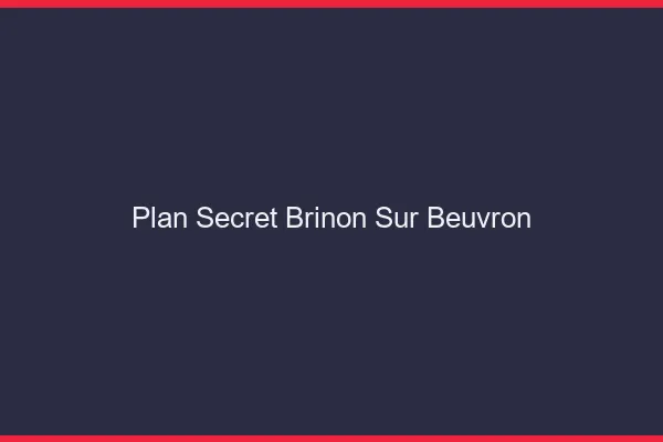 Plan Secret Brinon-sur-Beuvron