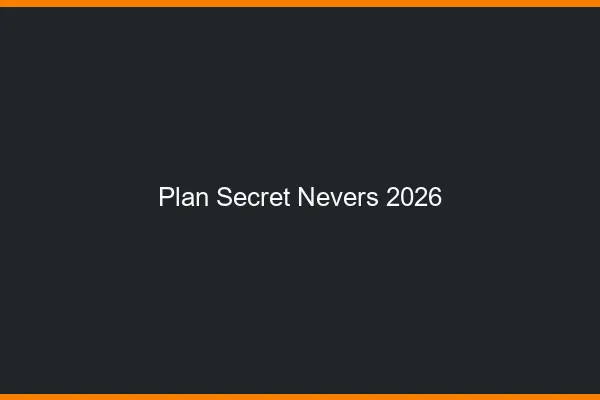 Plan secret Nevers 2026