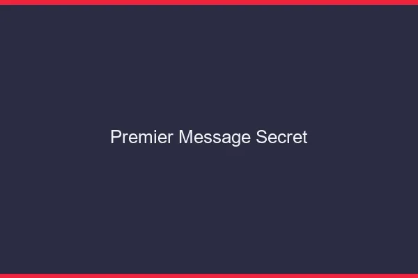 Premier message secret