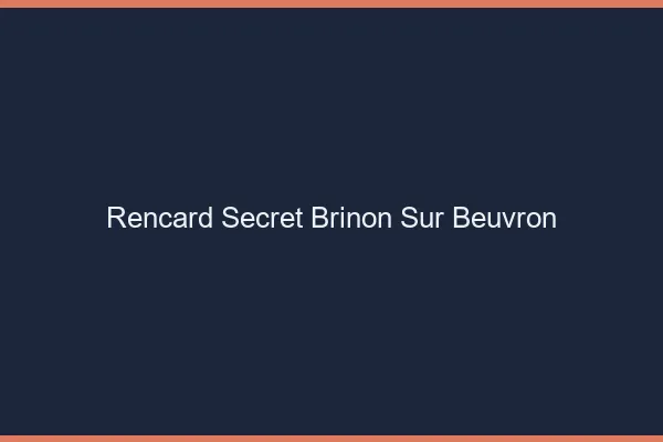 Rencard Secret Brinon-sur-Beuvron