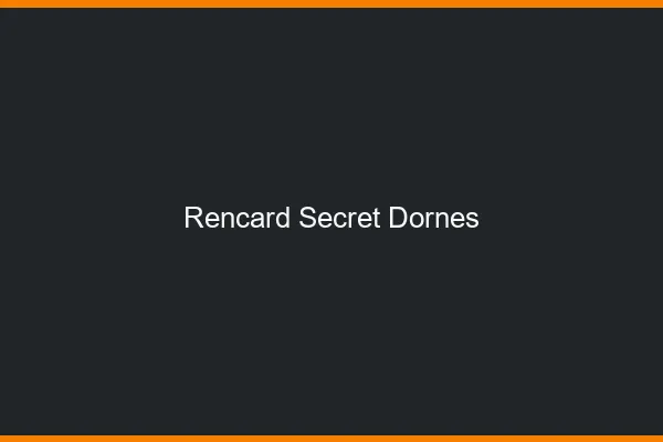 Rencard Secret Dornes