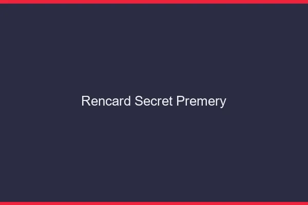 Rencard Secret Prémery